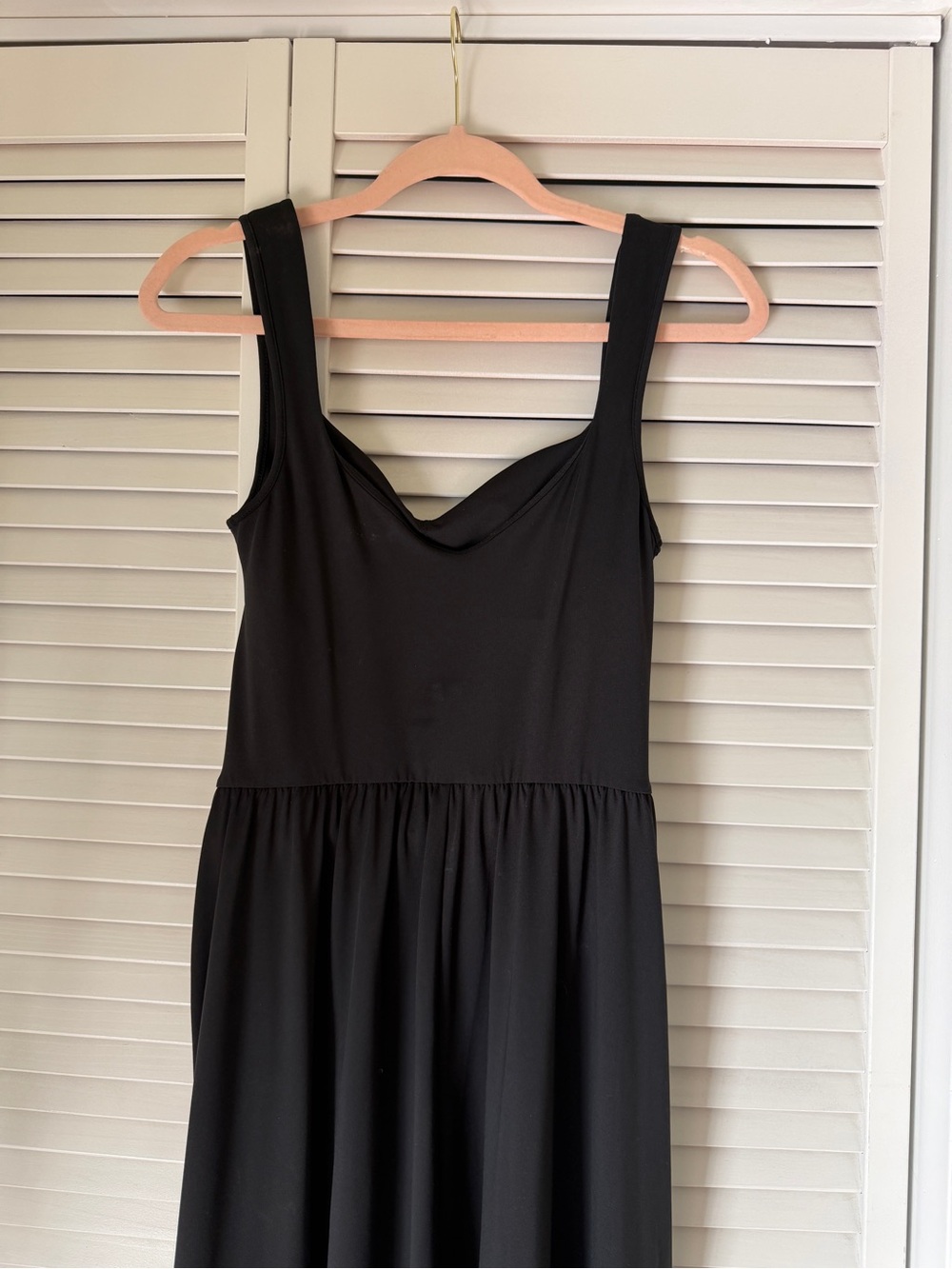 Halara Built in bra Black Sleeveless Midi Dress - Picture 7 of 8